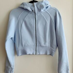 Lululemon Scuba Full-Zip Cropped Hoodie Powder Blue size 6